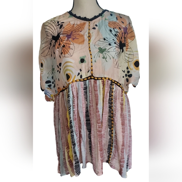 Anthropologie Conditions Apply Medium Floral Boho Tunic - Picture 5 of 7